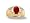 14K Yellow Gold Genuine Oval Ruby and Diamond Men's Ring - Size 7