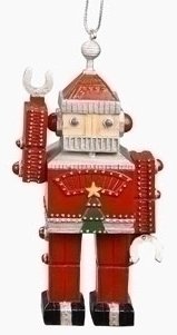 5″ Vintage Retro Santa Claus Robot Christmas Ornament