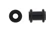 Black Acrylic Double Flare Flesh Tunnel - 4g - Sold as a Pair