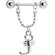 Stainless Steel Scorpion Nipple Ring