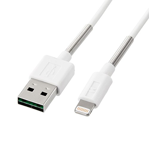 【Amazon.co.jp限定】 サンワダイレクト 高耐久 ライトニングケーブル Apple MFI認証 1m 両面挿せるUSB iPhone6s /6s Plus 対応 ホワイト 【20ヶ月保証】 500-IPLM011RWAZ