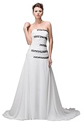 Strapless Beaded Applique Charmeuse/Chiffon/Satin Evening Dress 