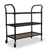 Storelogic 2HDJ4 Wire Cart, 3 Shelf, 48x18x39, Black