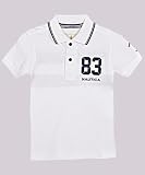 Nautica Boys 8-20 White Pieced Short Sleeve Polo