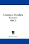 Literatura Populara Romana (1883) (Romany Edition)