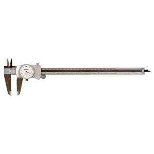 Mitutoyo 505-677, Dial Caliper, 0 - 12 X .001, .100 per Rev., White Face by 
