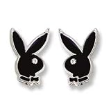 Playboy stud earrings in black