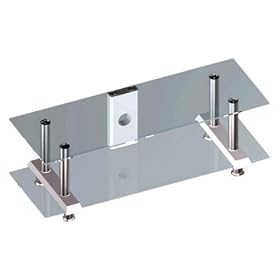 Pyle Home PAVS002 36-Inch to 55-Inch Two Shelf Acrylic Flat Panel TV and Monitor Stand with Built-in Cable Routing