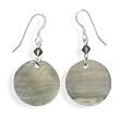 French Wire Earrings with Shell and Crystal