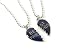 Two Hearts Mood Friendship Pendants with Ball Chain Necklaces