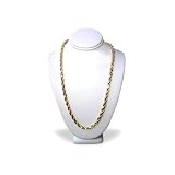 New 10K 4MM Solid Gold Rope Chain necklace