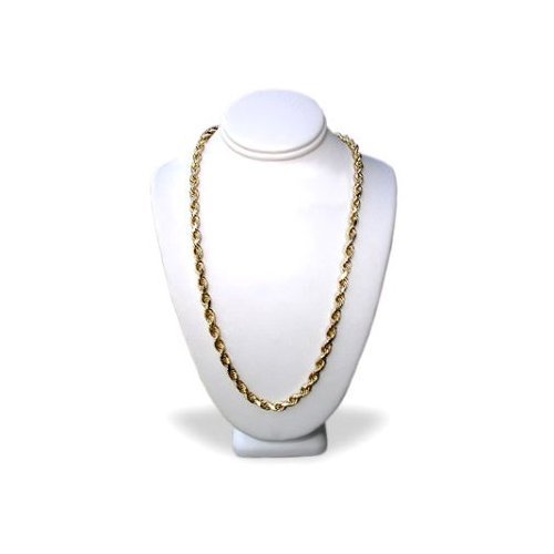 New 10K 4MM Solid Gold Rope Chain necklace