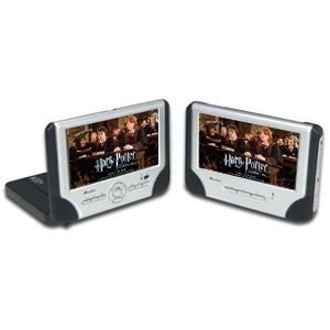 Electronics: Mustek PD77B Dual Unit 7 Inch Portable DVD Player with Bag & Battery