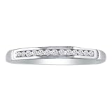 10K White Gold Channel Set Diamond Band 1/8ct tw. (Ring sizes 3-9)