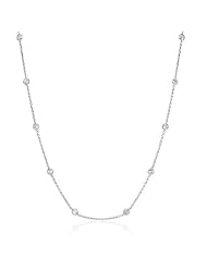 Diamond By the Yard 18k White Gold Necklace
