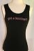 Black Embroidered Beater Style Tank Top Got a Brother?