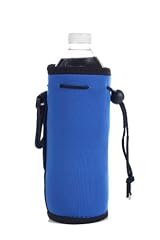 Neoprene Water Bottle Drawstring Insulator Cooler Koozie, Royal Blue by BAGS FOR LESSTM