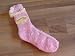 Bettsocken Kuschelsocken Socken Snowflake rosa