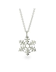 Pretty Petite Sterling Silver Snowflake Necklace