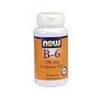 Now Foods Vitamin B-6, 100 Capsules / 100mg (Pack of 4)