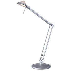 Metallic Gray Architect Halogen Desk Lamp