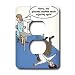 Rich Diesslins Funny General - Editorial Cartoons - Eye Doctor - Glaucoma Test - Light Switch Covers - 2 plug outlet cover