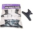 Large Butterfly Clamps * 12 Clips Per Bag * Black & White * 3" Wide