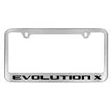 Evolution X Chrome License Plate Frame with 2 free caps 