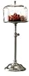 America Retold Adjustable Cake Stand with Etched Glass Cloche, Antique Nickel