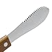 Wall2Wall Stainless Steel Straight Edge Wide Butter Spreader Deluxe Sandwich Cream Cheese Condiment Knives Set Kitchen Tools, Wood Handle, 8” (8)