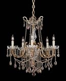 Nulco Lighting 295-05-PBA-01 Cascade Polished Bronze Antique Chandelier Polished Bronze Antique