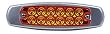 Amber Freightliner Cab Marker Light w/ Stainless Bezel