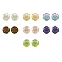 White, Champagne, Platinum Grey, Chocolate Brown, Peach, Peacock and Green 7-8mm Button Freshwater Cultured Pearl Sterling Silver Stud Earrings, Set of 7