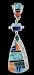 Southwestern Native American Turquoise and Spiny Oyster Inlaid Kachina Pendant in Sterling Silver by Navajo Artist Earl Plummer, #TP239