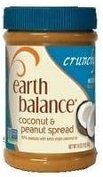 Earth BalanceCoconut and Peanut Butter Spread, Crunchy, 16 Ounce (Pack of 12)