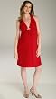 The Pleat Front Halter Dress w/Swarovski Crystal