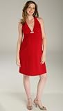 The Pleat Front Halter Dress w/Swarovski Crystal