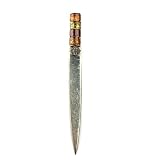 Multicolor Baltic Amber and Sterling Silver Letter Opener