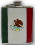 Review Simran  / Simran HFFS-6196 Ajmer 6 oz. Mexican Flag Genuine Leather Stainless Steel Flask