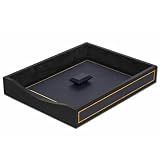 24kt Gold Tooled Letter Tray w/Lid