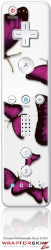 Wii Remote Controller Skin - Butterflies Purple by WraptorSkinzTM