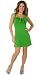 Flirty Evening Cocktail Dress with Cute Knotted Keyhole Front and Tie from Hot Fash Dresses - DANIELLE Green