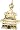 Japanese Temple, Gold Plated Silver Charm by Rembrandt Charms