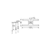 MCM 10502-70301 Stainless Steel H Twin, Centered, 1.25 Inch Offset Burner