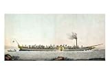 The Charles-Philippe, the First Steamboat Launched on the Seine, 20th August 1816 Giclee Poster Print by Philibert-Louis Debucourt, 24x18