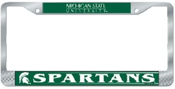 Michigan State Spartans NCAA Metal License Plate Frame