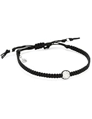 Tai Single Pave Swarovski Clear Crystal Ball on Cotton Cord Bracelet