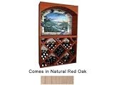 Wine Cellar Innovations Designer Series Collection Natural Red Oak Diamond Bin below Arch 34x45x12-in.