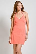 Stretch Pique V-Neck Halter Dress
