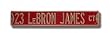 23 LeBron James Court Ct Sign 6 x 36 NBA Basketball Street Sign